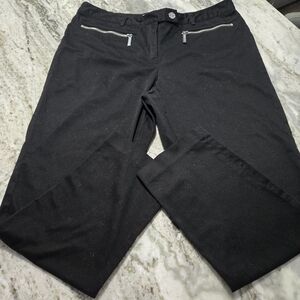 Ladies Michael Korsslim Black Pants with Zipper Pockets